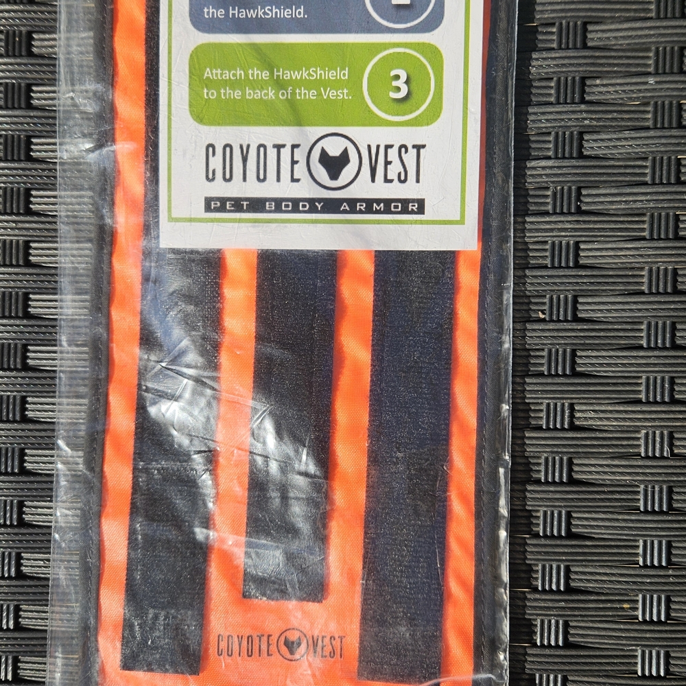 CoyoteVest Pet Body Armor with Orange Stripes